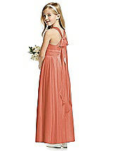 Rear View Thumbnail - Terracotta Copper Flower Girl Dress FL4054