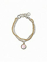 Front View Thumbnail - Rose - PANTONE Rose Quartz Sterling and Gold Plate Bella Bracelet