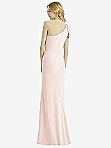 Alt View 2 Thumbnail - Blush Bowed One-Shoulder Trumpet Gown