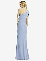 Alt View 2 Thumbnail - Sky Blue Bowed One-Shoulder Trumpet Gown