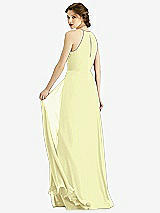 Rear View Thumbnail - Butter Yellow Keyhole Halter Chiffon Maxi Dress