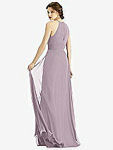 Rear View Thumbnail - Lilac Dusk Keyhole Halter Chiffon Maxi Dress