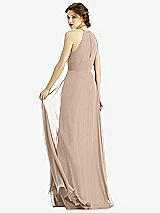 Rear View Thumbnail - Topaz Keyhole Halter Chiffon Maxi Dress