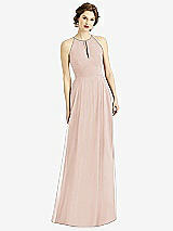 Front View Thumbnail - Cameo Keyhole Halter Chiffon Maxi Dress