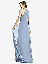 Rear View Thumbnail - Cloudy Keyhole Halter Chiffon Maxi Dress