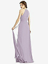 Rear View Thumbnail - Lilac Haze Keyhole Halter Chiffon Maxi Dress