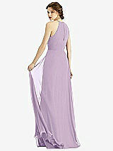 Rear View Thumbnail - Pale Purple Keyhole Halter Chiffon Maxi Dress