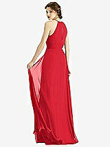 Rear View Thumbnail - Parisian Red Keyhole Halter Chiffon Maxi Dress