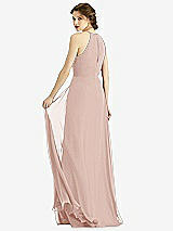 Rear View Thumbnail - Toasted Sugar Keyhole Halter Chiffon Maxi Dress