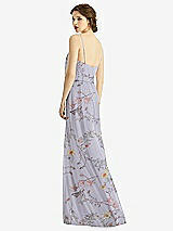 Rear View Thumbnail - Butterfly Botanica Silver Dove V-Neck Blouson Bodice Chiffon Maxi Dress