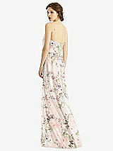 Rear View Thumbnail - Blush Garden V-Neck Blouson Bodice Chiffon Maxi Dress