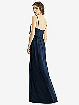 Rear View Thumbnail - Midnight Navy V-Neck Blouson Bodice Chiffon Maxi Dress