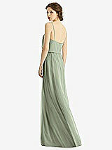 Rear View Thumbnail - Sage V-Neck Blouson Bodice Chiffon Maxi Dress