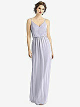 Front View Thumbnail - Silver Dove V-Neck Blouson Bodice Chiffon Maxi Dress