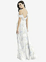 Front View Thumbnail - Bleu Garden Off-the-Shoulder Open Cowl-Back Maxi Dress