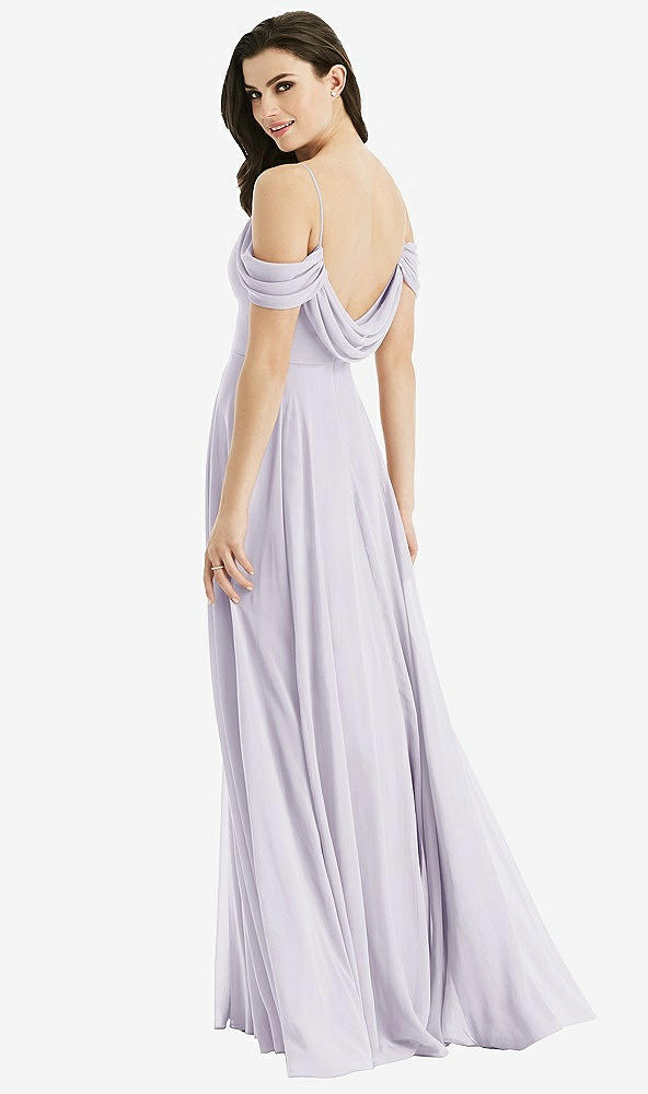 Front View - Moondance Off-the-Shoulder Open Cowl-Back Maxi Dress