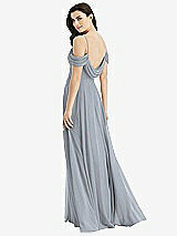 Front View Thumbnail - Platinum Off-the-Shoulder Open Cowl-Back Maxi Dress