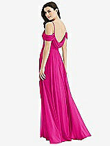 Front View Thumbnail - Think Pink Off-the-Shoulder Open Cowl-Back Maxi Dress