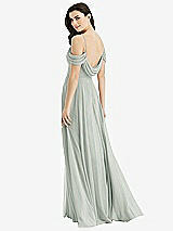 Front View Thumbnail - Willow Green Off-the-Shoulder Open Cowl-Back Maxi Dress