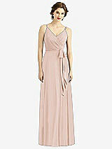 Front View Thumbnail - Cameo Draped Wrap Chiffon Maxi Dress with Sash