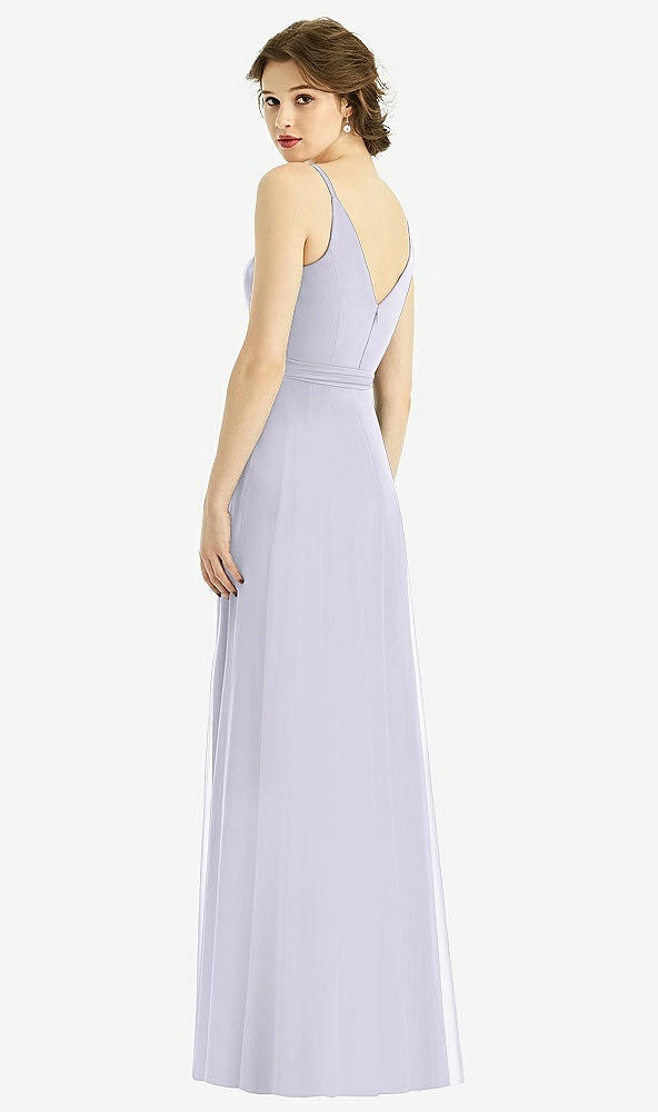 Back View - Silver Dove Draped Wrap Chiffon Maxi Dress with Sash