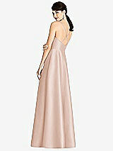 Rear View Thumbnail - Cameo V-Neck Full Skirt Satin Maxi Dress