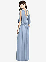 Rear View Thumbnail - Cloudy Split Sleeve Backless Chiffon Maxi Dress