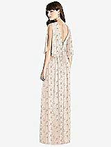 Rear View Thumbnail - Coquette Floral Print Split Sleeve Backless Chiffon Maxi Dress