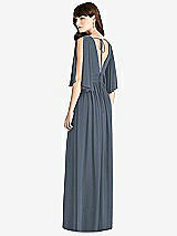 Rear View Thumbnail - Silverstone Split Sleeve Backless Chiffon Maxi Dress