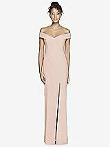 Alt View 2 Thumbnail - Cameo Off-the-Shoulder Criss Cross Back Trumpet Gown