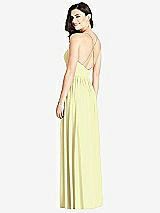 Rear View Thumbnail - Butter Yellow Criss Cross Strap Backless Maxi Dress