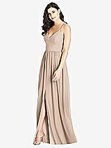 Front View Thumbnail - Topaz Criss Cross Strap Backless Maxi Dress