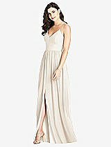 Front View Thumbnail - Oat Criss Cross Strap Backless Maxi Dress