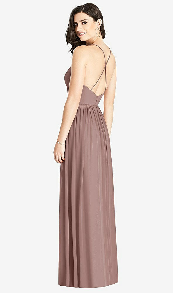 Back View - Sienna Criss Cross Strap Backless Maxi Dress