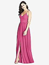 Front View Thumbnail - Tea Rose Criss Cross Strap Backless Maxi Dress