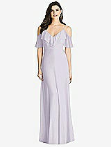 Front View Thumbnail - Moondance Ruffled Cold-Shoulder Chiffon Maxi Dress