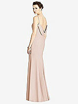 Front View Thumbnail - Cameo Bateau-Neck Open Cowl-Back Trumpet Gown