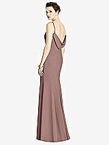 Front View Thumbnail - Sienna Bateau-Neck Open Cowl-Back Trumpet Gown