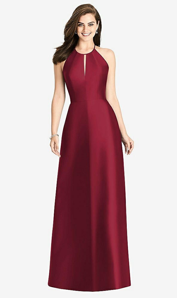 Back View - Burgundy Bella Bridesmaids Dress BB115