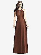 Rear View Thumbnail - Cognac Bella Bridesmaids Dress BB115