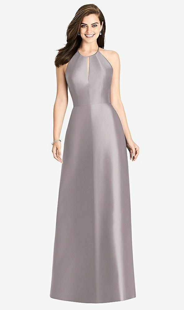 Back View - Cashmere Gray Bella Bridesmaids Dress BB115