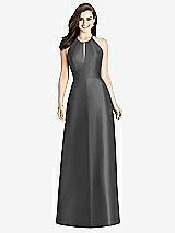 Rear View Thumbnail - Pewter Bella Bridesmaids Dress BB115