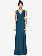 Rear View Thumbnail - Atlantic Blue Bella Bridesmaids Dress BB116