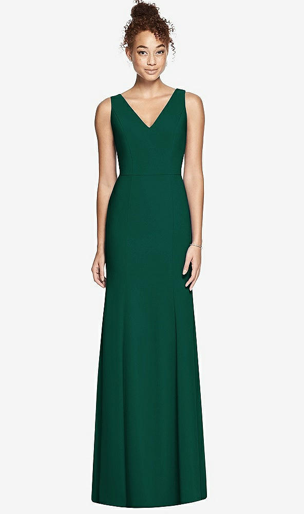 Back View - Hunter Green Bella Bridesmaids Dress BB116