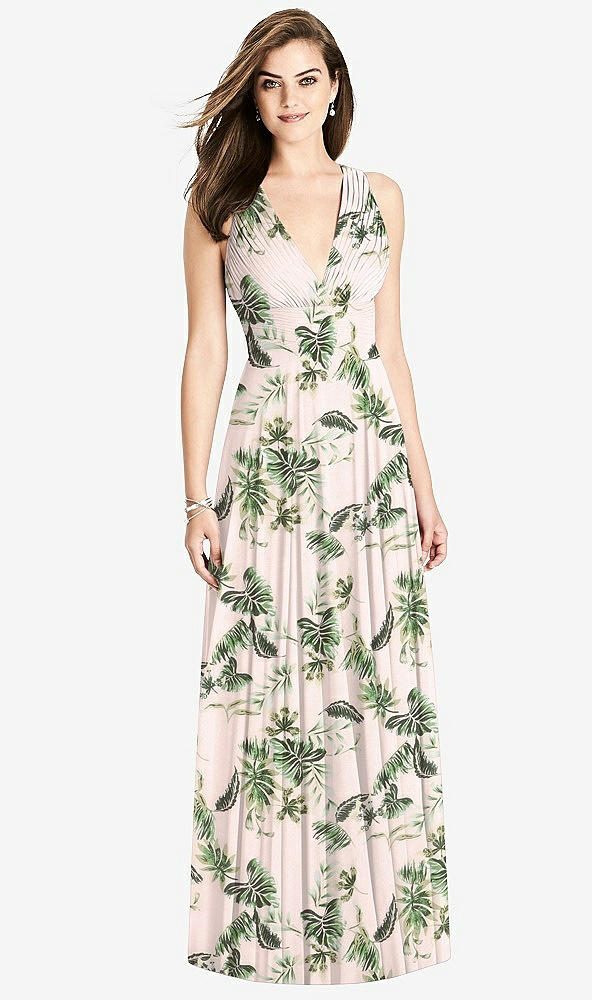 Front View - Palm Beach Print Bella Bridesmaids Dress BB117