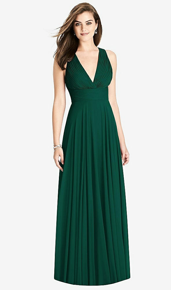 Front View - Hunter Green Bella Bridesmaids Dress BB117