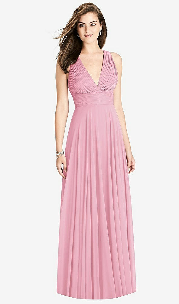 Front View - Peony Pink Bella Bridesmaids Dress BB117