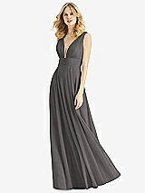 Front View Thumbnail - Caviar Gray & Light Nude Bella Bridesmaids Dress BB109