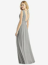 Rear View Thumbnail - Chelsea Gray & Light Nude Bella Bridesmaids Dress BB109