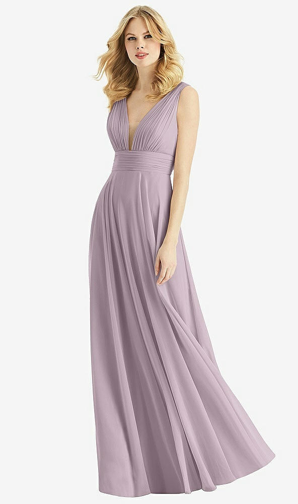 Front View - Lilac Dusk & Light Nude Bella Bridesmaids Dress BB109